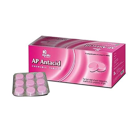 Buy Apollo Pharmacy Antacid Chewable Tablets Mint Flavour Apa0034 1 ...