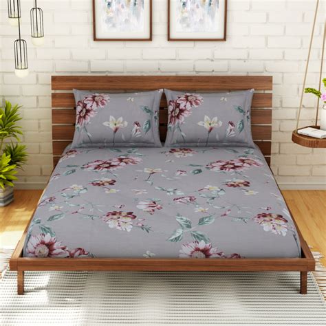 Buy SPACES Core Jubilance Floral Print 3-Piece Bedsheet Set - 270 x 230 ...