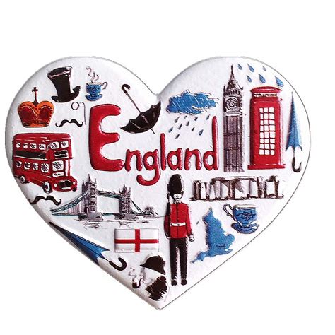 Buy Heart Shape England 3D Fridge Magnet Souvenir Gift, Home & Kitchen ...