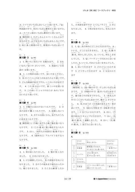 Genki 1. Workbook. Answer key - 2020.pdf