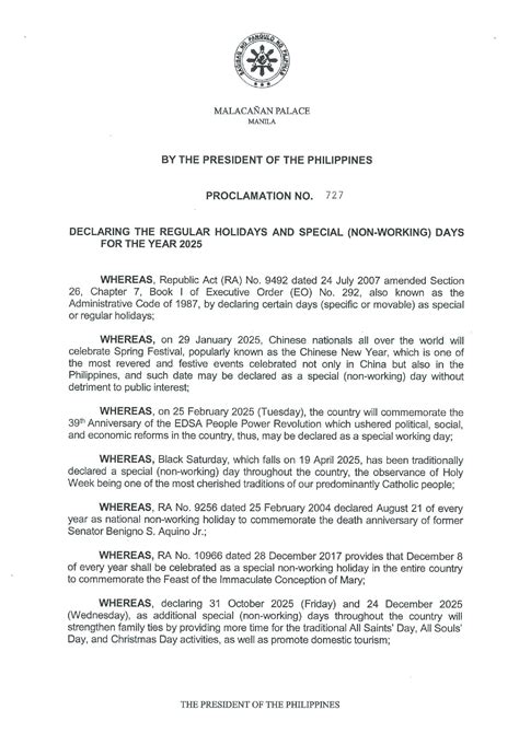 LIST: All The Philippine Holidays For 2025