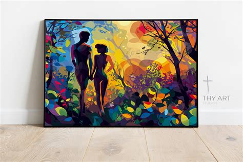 Adam and Eve, Abstract, Adam and Eve Art, Adam and Eve Painting, Adam ...
