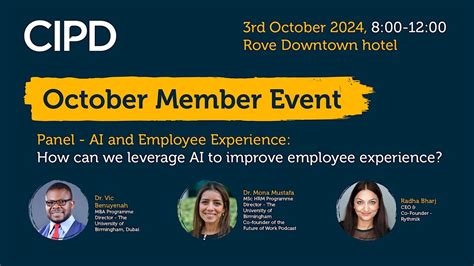 Explore the latest in AI at the CIPD Dubai Member event - 03 October ...