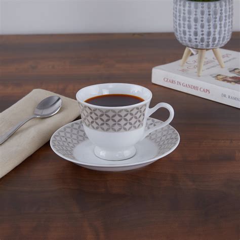 Nora Adela Bone China Cup & Saucer 170 Ml in White Colour – HomeTown
