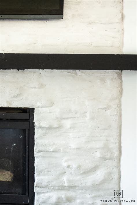 German Schmear Stone Fireplace - Taryn Whiteaker Designs
