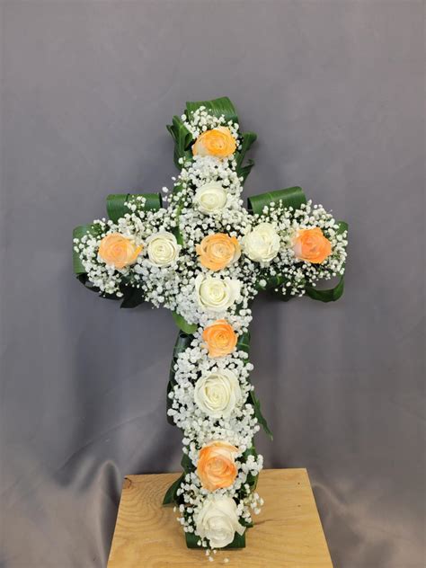 Radiant Memorial Cross - Lady Di's Floral Haven