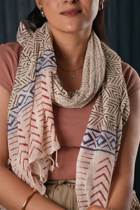 Buy Hand-Block Printed Organic Cotton Scarf - Eco-Friendly & Stylish ...