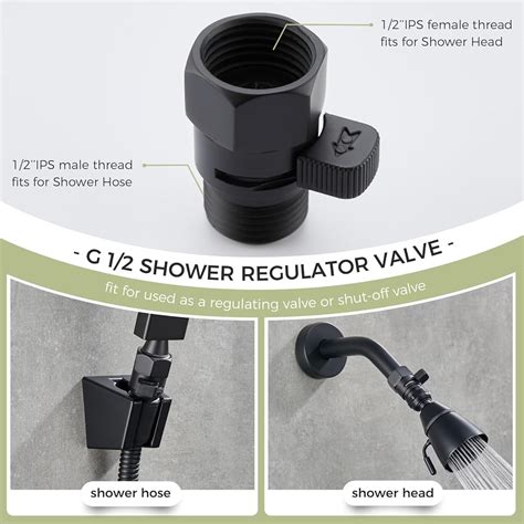 Aomasi Shower Head Valve Shut- off, Matte Black Flow India | Ubuy