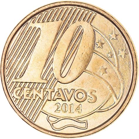 Coin, Brazil, 10 Centavos | South American Coins