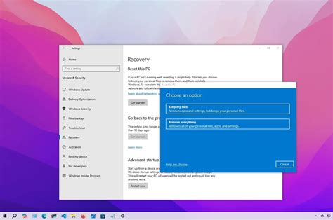 Reset Computer and Keep Files 的图像结果