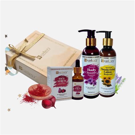 Vedxary Ayurvedic Body Care Pack | Body Cleanser, Lotion & Face Serum ...