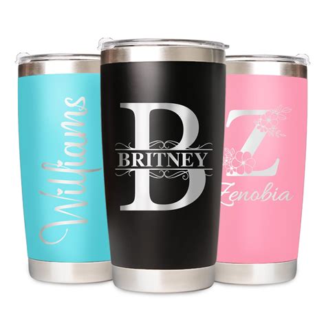 Amazon.com: Petalsun Personalized Coffee Tumbler with Names, 12 Designs ...