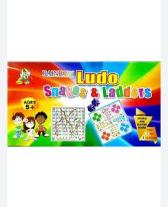 METTSTONE rainbow Ludo & Snakes N Ladders Sr Strategy & War Games Board ...