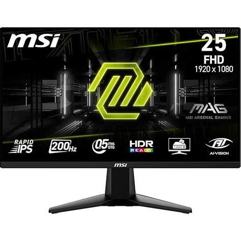MSI MAG 255F E20 24.5-Inch FHD 1920x1080 Gaming Monitor, 200Hz, 0.5ms ...