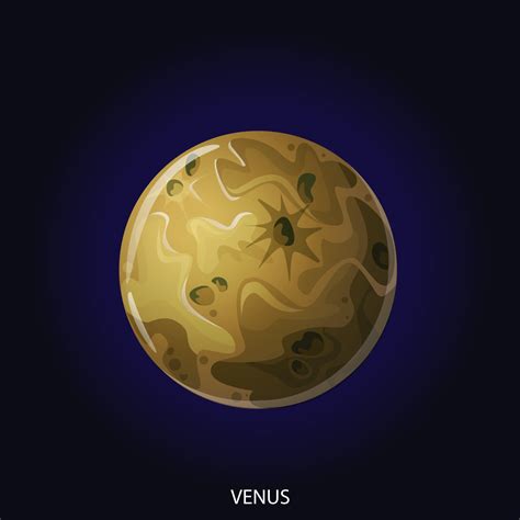 Planet Venus cartoon vector illustration 20453144 Vector Art at Vecteezy
