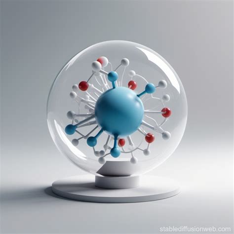 Minimalist 3D Model: Sphere with Nucleus and Internal Components ...