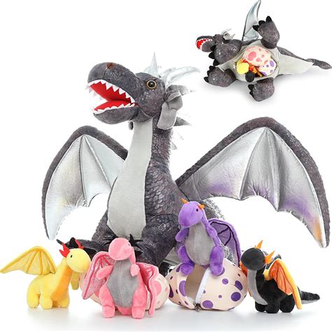Amazon.com: MaoGoLan Dragon Plush Stuffed Animal with Babies Inside,21 ...