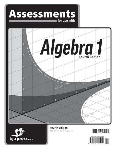 Algebra 1 Assessments, 4th ed. | BJU Press Homeschool