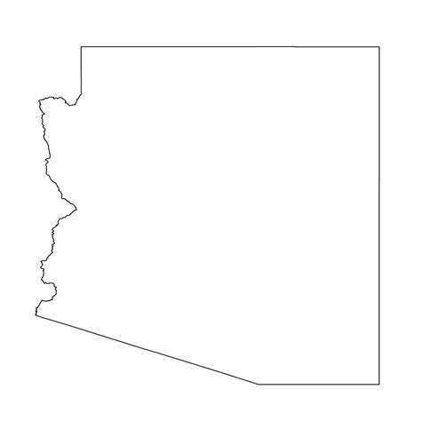 Arizona State Map Detailed Outline Vector Simple Svg Png Pdf - Etsy