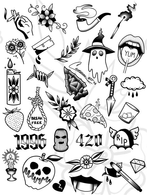 Tattoo Flash Art Sketches - Tattoo Flash Art - SLYI