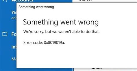 Microsoft Error Code 0X8019019a 的图像结果
