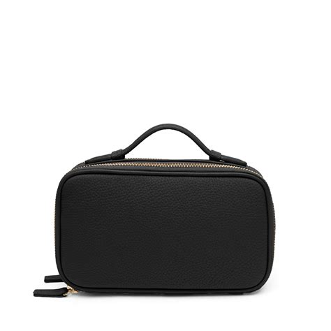 Daily Small Travel Case | Full Grain Leather Black Pebble – Leatherology