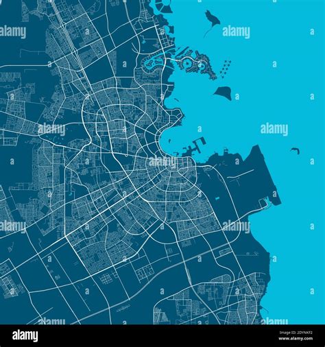Large Detailed Administrative Map Of Qatar Qatar Large