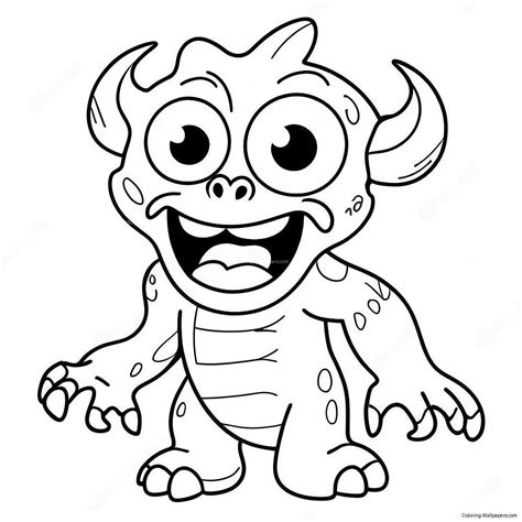 Scary Monster Fear Coloring Page (66225-52425)