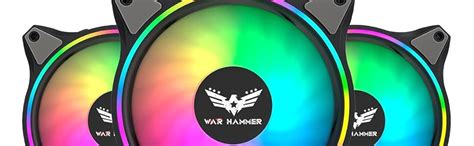 WAR HAMMER Kratos 1500 RPM 120 KIT ARGB Case Fan Pack of 3 ARGB Fans ...
