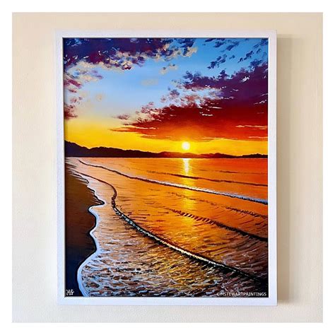 Acrylic Beach Sunset Paintings