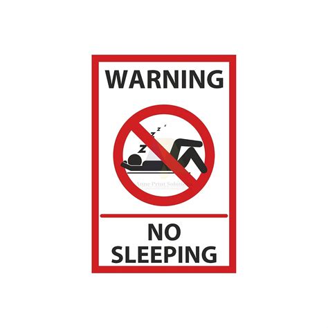 Anne Print Solutions Warning No Sleeping Stickers Labels Self Adhesive ...