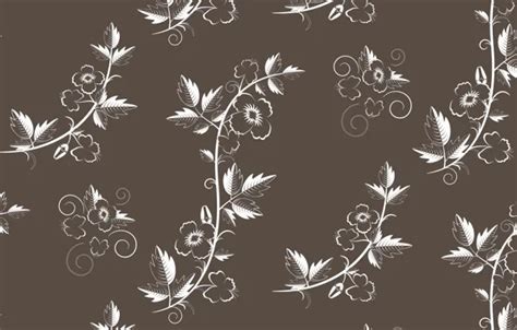 Wallpaper vector, texture, retro, with, flowers, pattern, floral for ...
