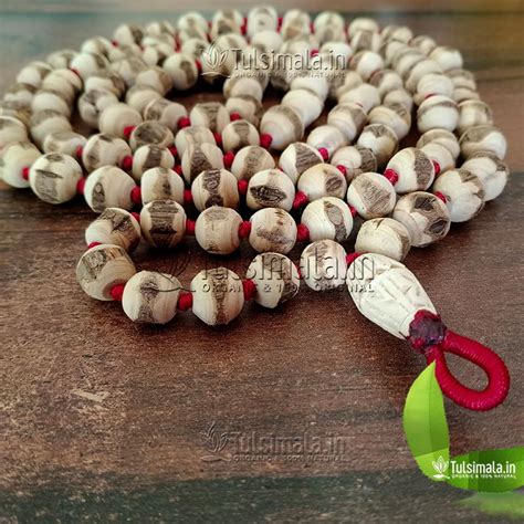 108+1 Beads Pure Tulsi Japa Mala 16mm Round Handmade Beads - Tulsi Mala