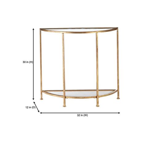 Home Decorators Collection Modern Gold Console Table with Half Moon ...