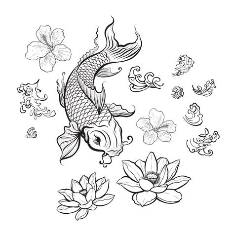 Koi Fish Outline