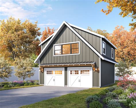 26' x 26' Two Car ADU Garage Loft Architectural Plans – Build Blueprint