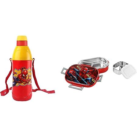Buy Cello Feast Deluxe Lunch Box with Inner Steel, Spider Man Design ...