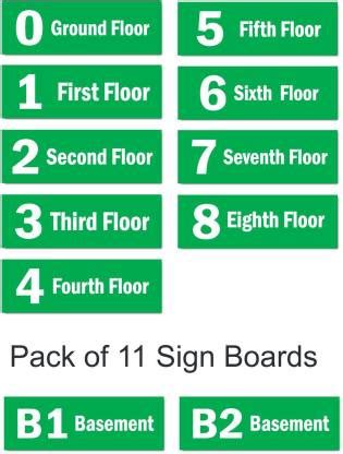 Mindcraftz Stairs | Lifts Floors Sign Boards Display Stickers Green ...