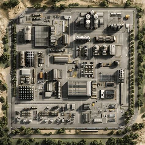 Plan de l'installation et de l'infrastructure indiquant les zones d ...