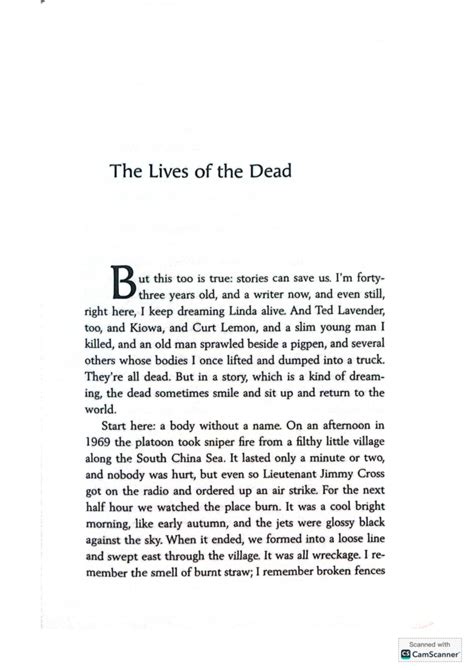 The Lives of the Dead: Insights from The Things They Carried (ENG 214 ...
