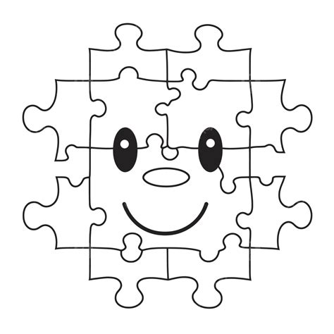 Cartoon Smiling Puzzle Piece Outline Sketch Drawing Vector, Car Drawing ...