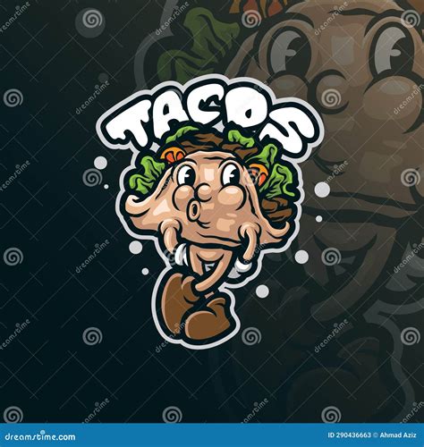 Taco Mascot Logo Design Vector with Modern Illustration Concept Style ...