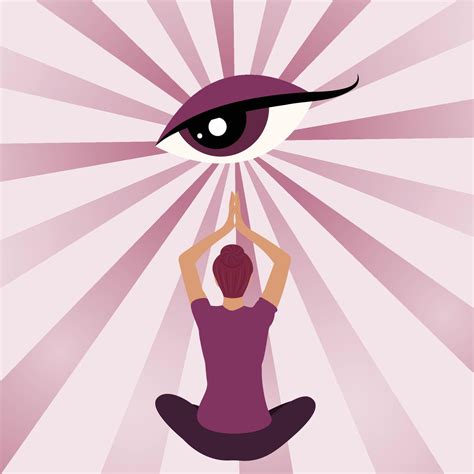 The third eye meditation lotus pose vector illustration 11651305 Vector ...