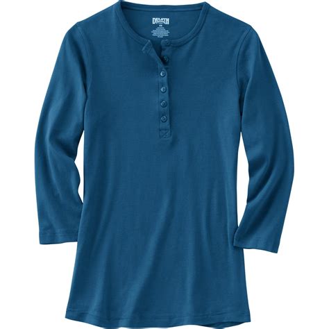 Women's Longtail T 3/4 Sleeve Henley Shirt from Duluth is shrink ...
