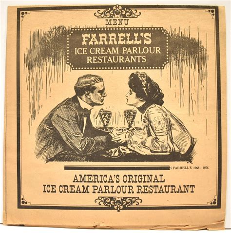 Vintage 1976 Farrell's Ice Cream Parlour Restaurant Menu | #4637302280