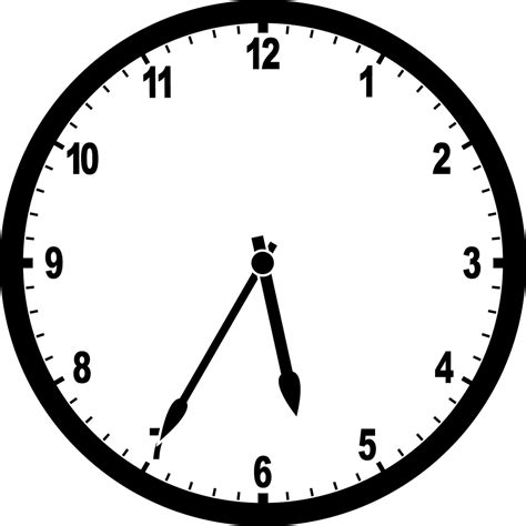 Clock 5:35 | ClipArt ETC