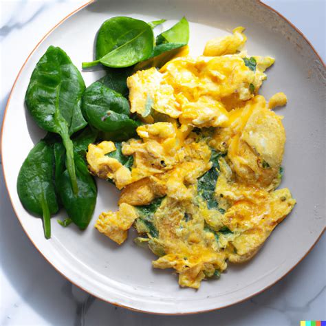 Scrambled Eggs with Spinach and Avocado