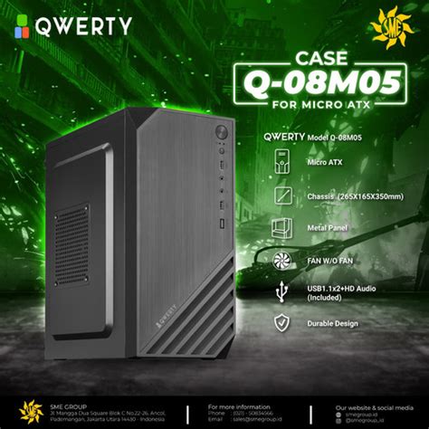 Jual Casing / Case QWERTY Q-08M05 (Micro ATX) + PSU 450W - Kota Bandung ...