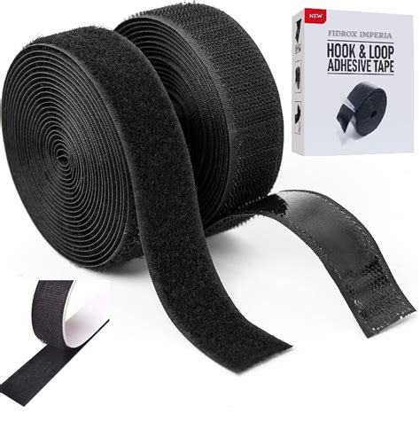 Fidrox Self-Adhesive Hook and Loop Tape, Velcro Tapes Roll, Self Sticky ...