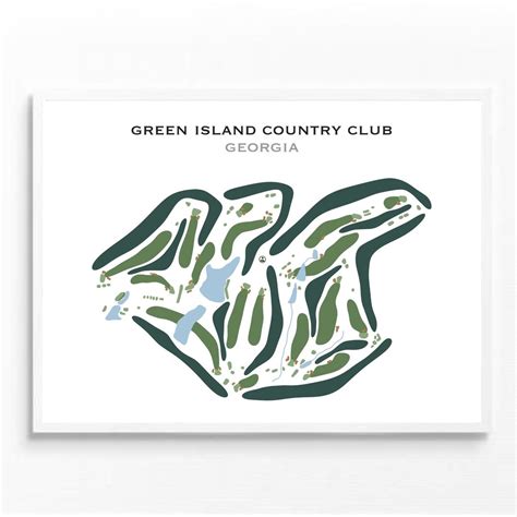Green Island Country Club, GA | Golf Course Map, Golf Gifts for Him ...